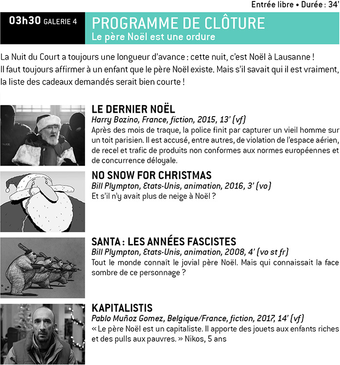 Programme de clôture